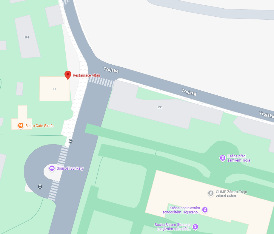 Mapa – Restaurace Altán